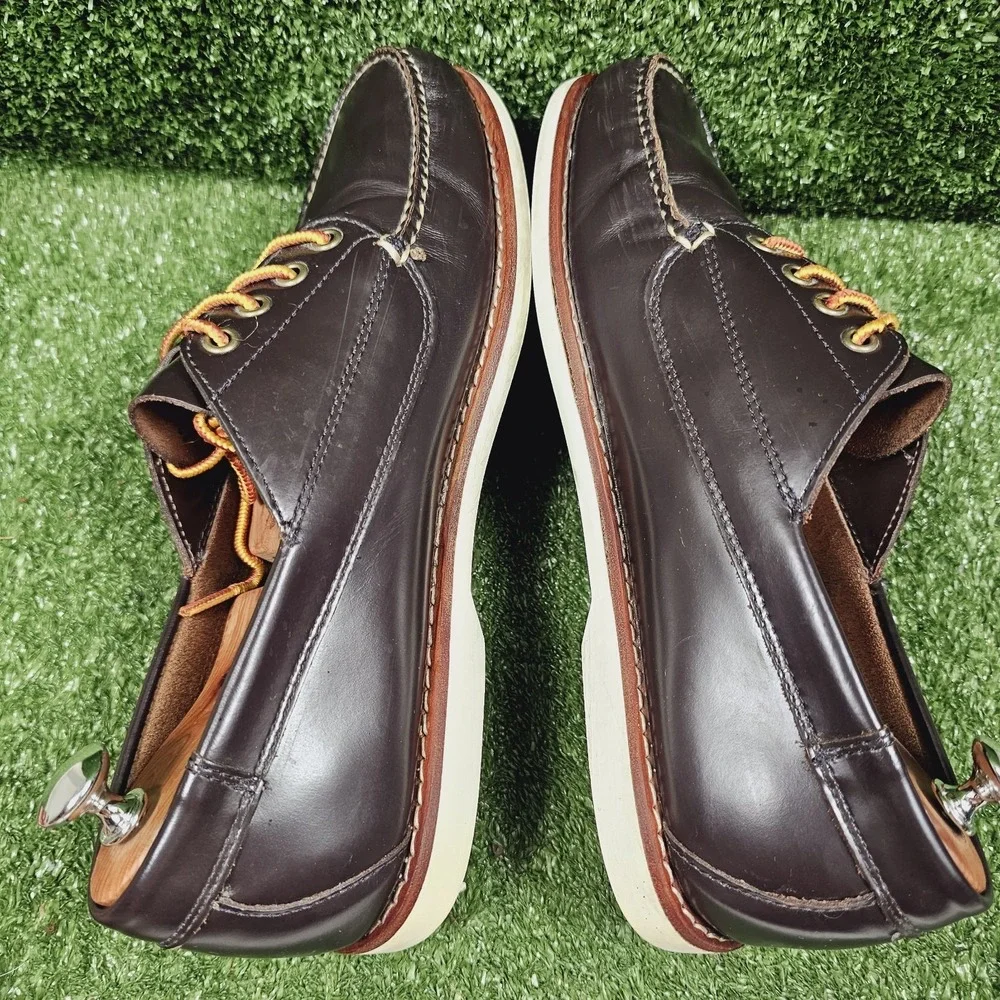 G.H. Bass & Co Hampden Dark Brown Leather Casual Boat Shoes Mens Size 12 D